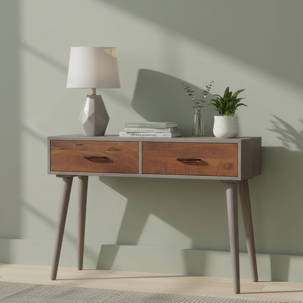 Grey wood living room