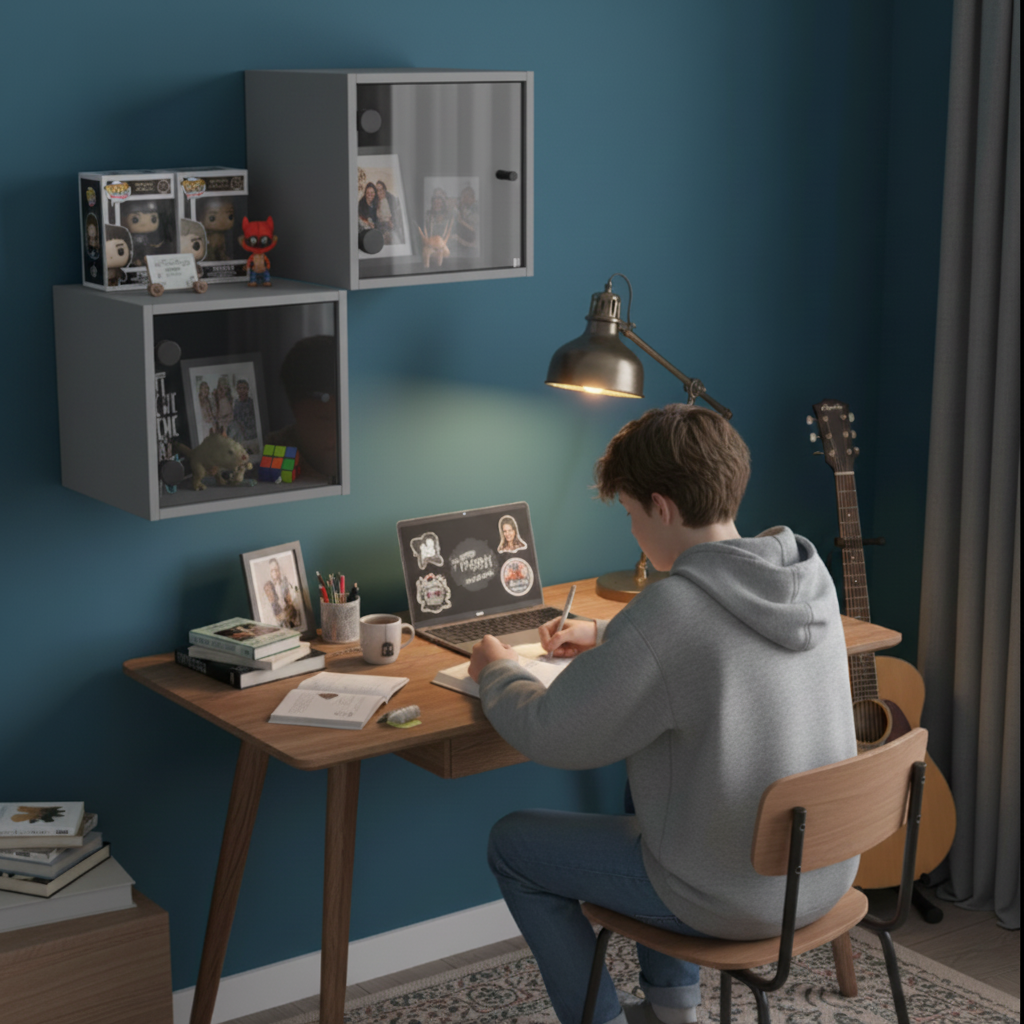 Grijs Sonoma 2 wandkastjes correct