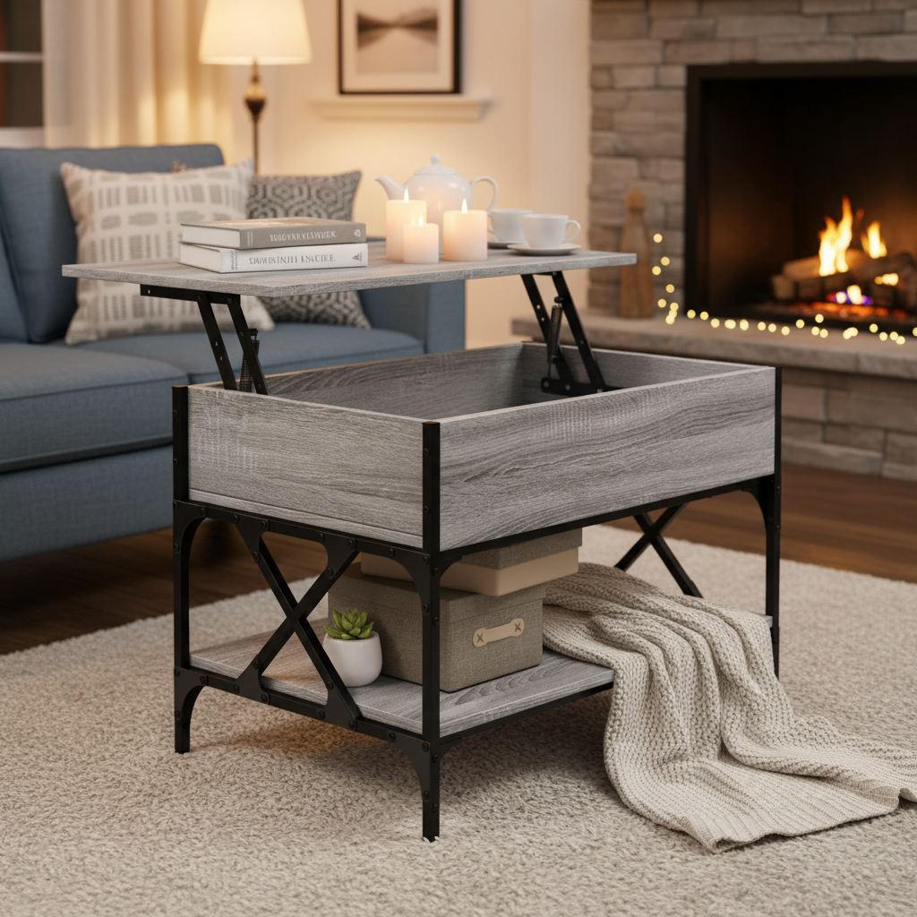 Grijs sonoma met boeken en thee - ontspanning