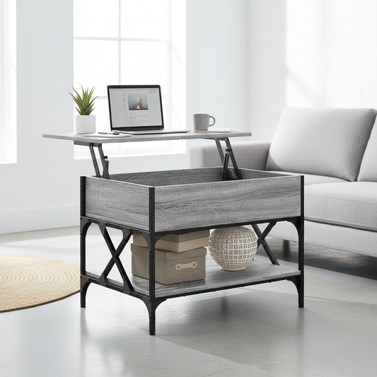 Grijs sonoma met laptop en koffie - thuiswerken