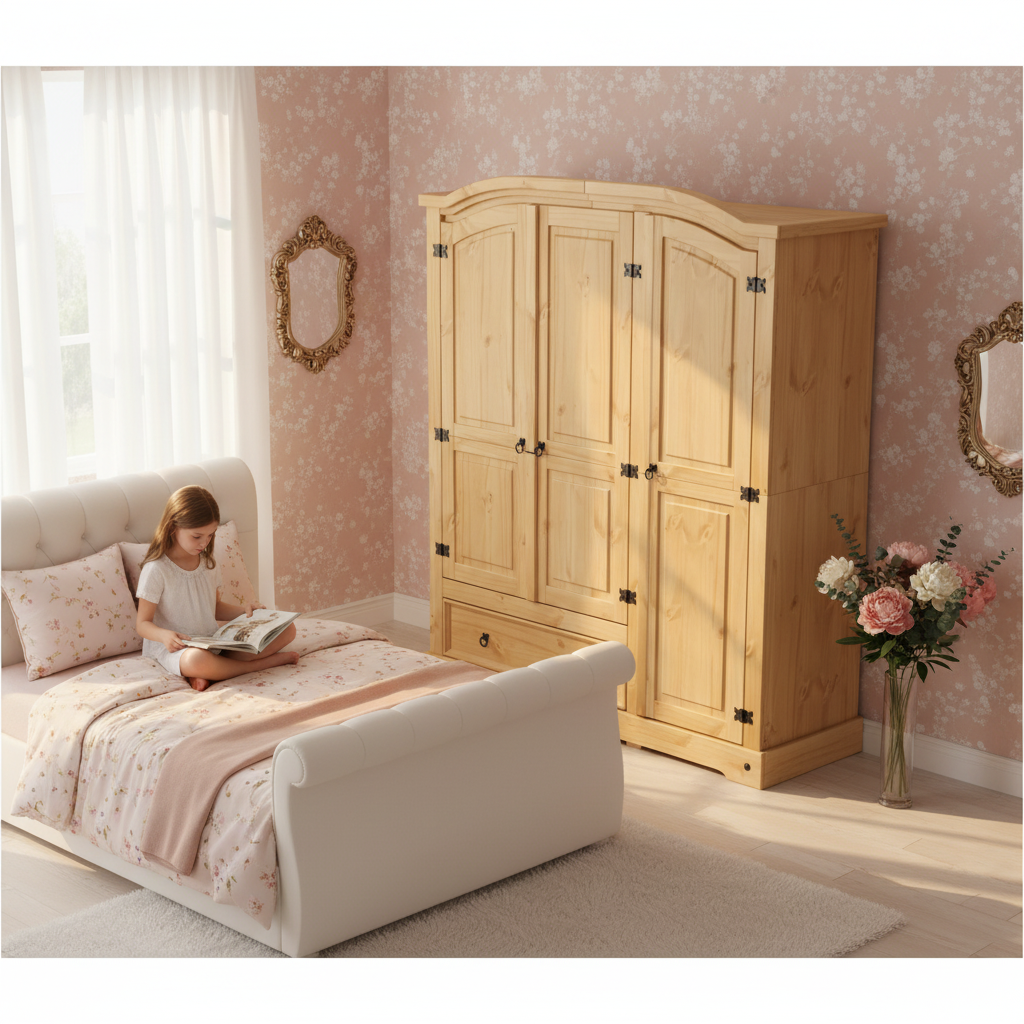 Grote kledingkast in meisjeskamer