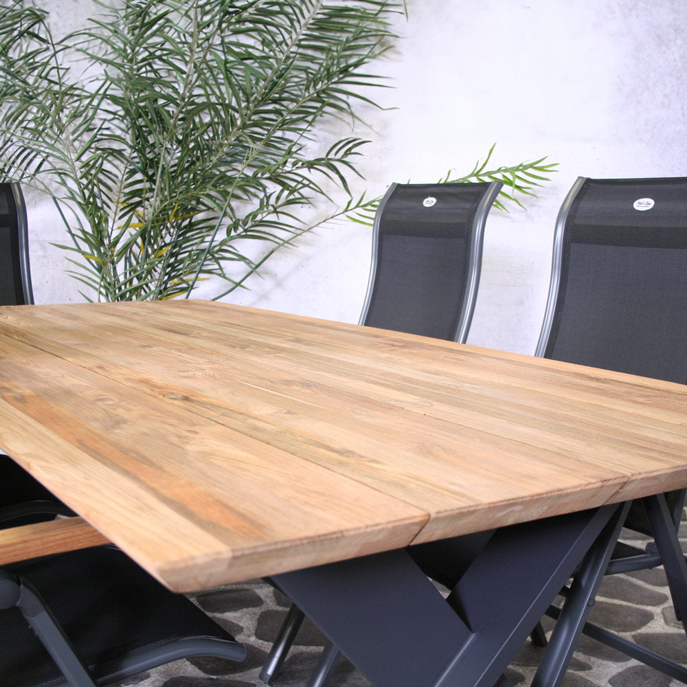 Table de jardin Teck 220 cm | Tekora