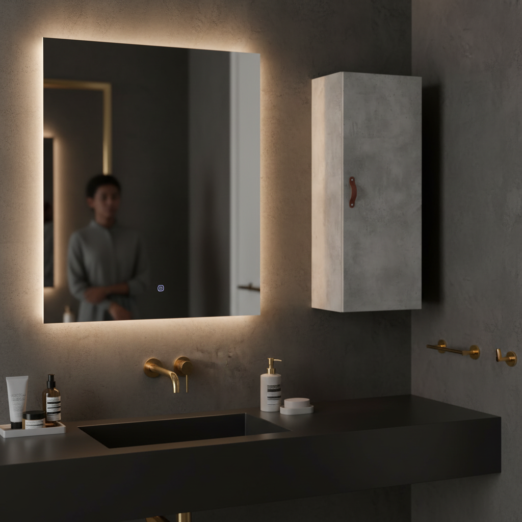 Hangkast in luxe hotel badkamer