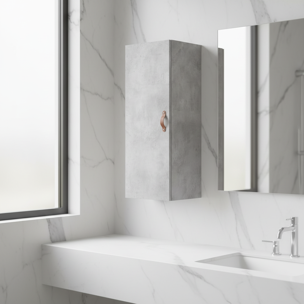 Hangkast in moderne minimalistische badkamer