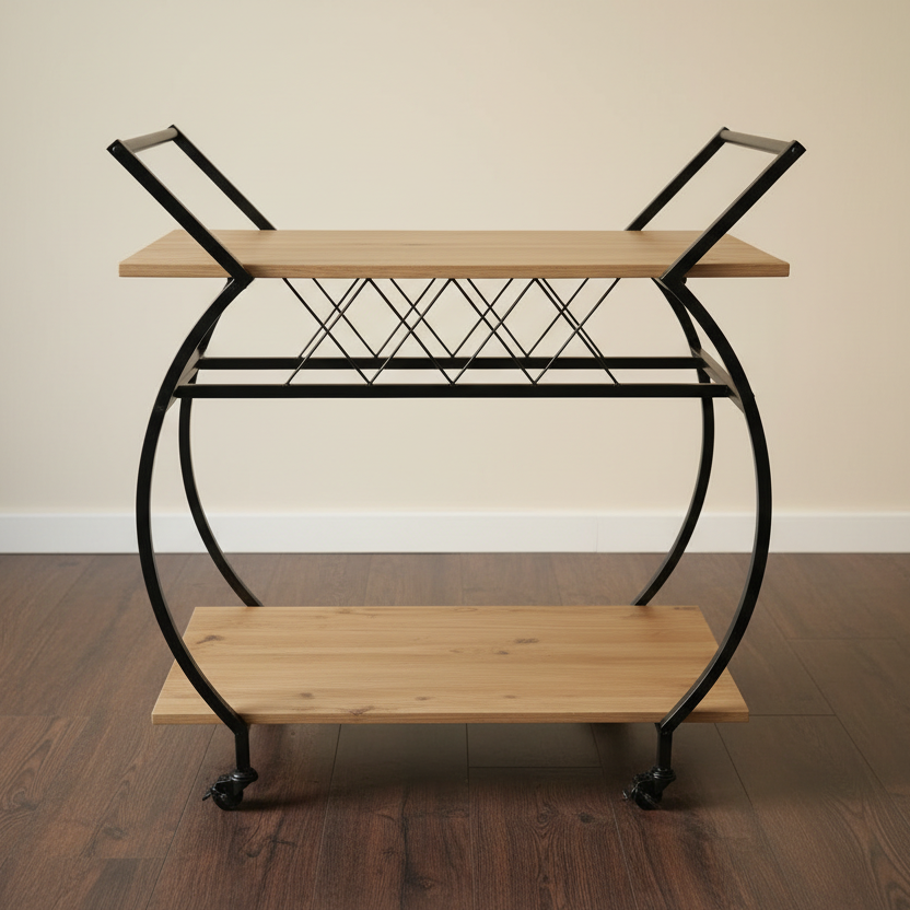 Hoofdfoto donker hout crème muur