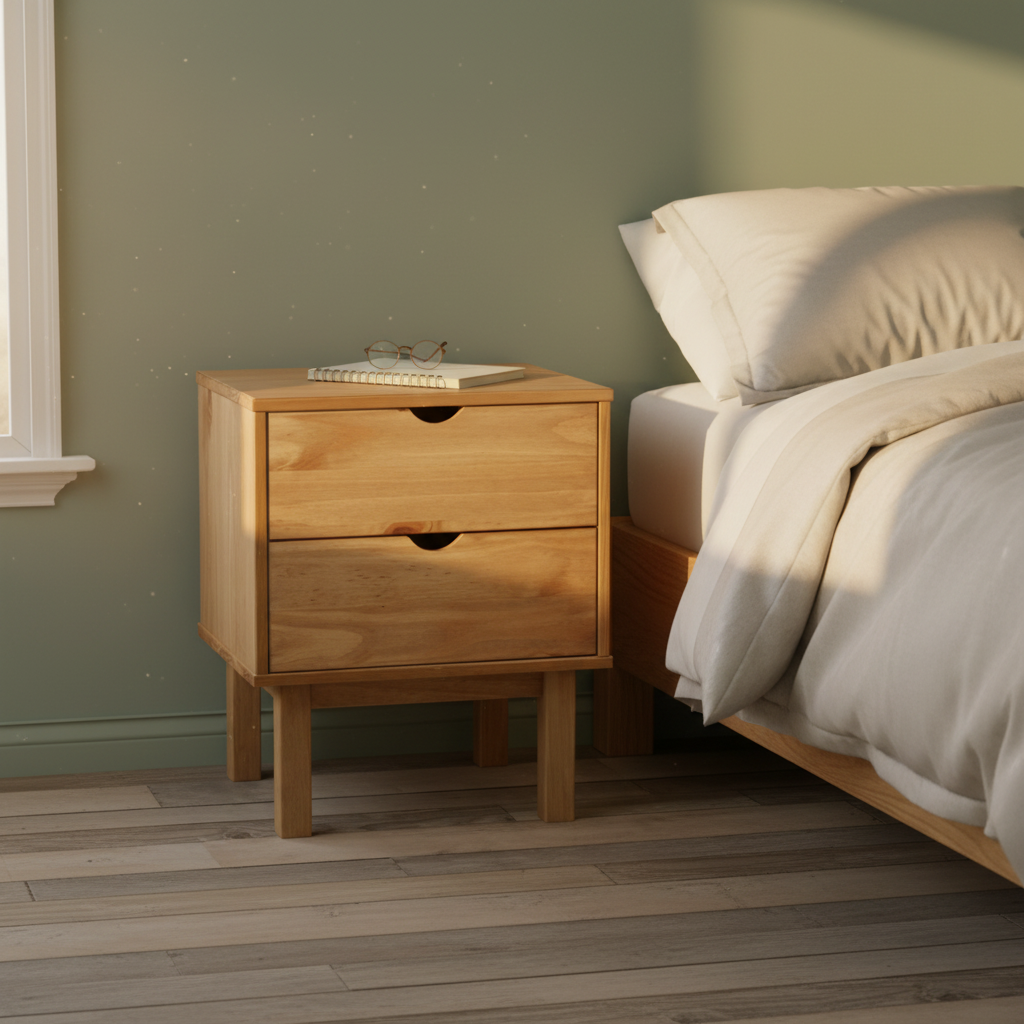 Hout nachtkastje farmhouse