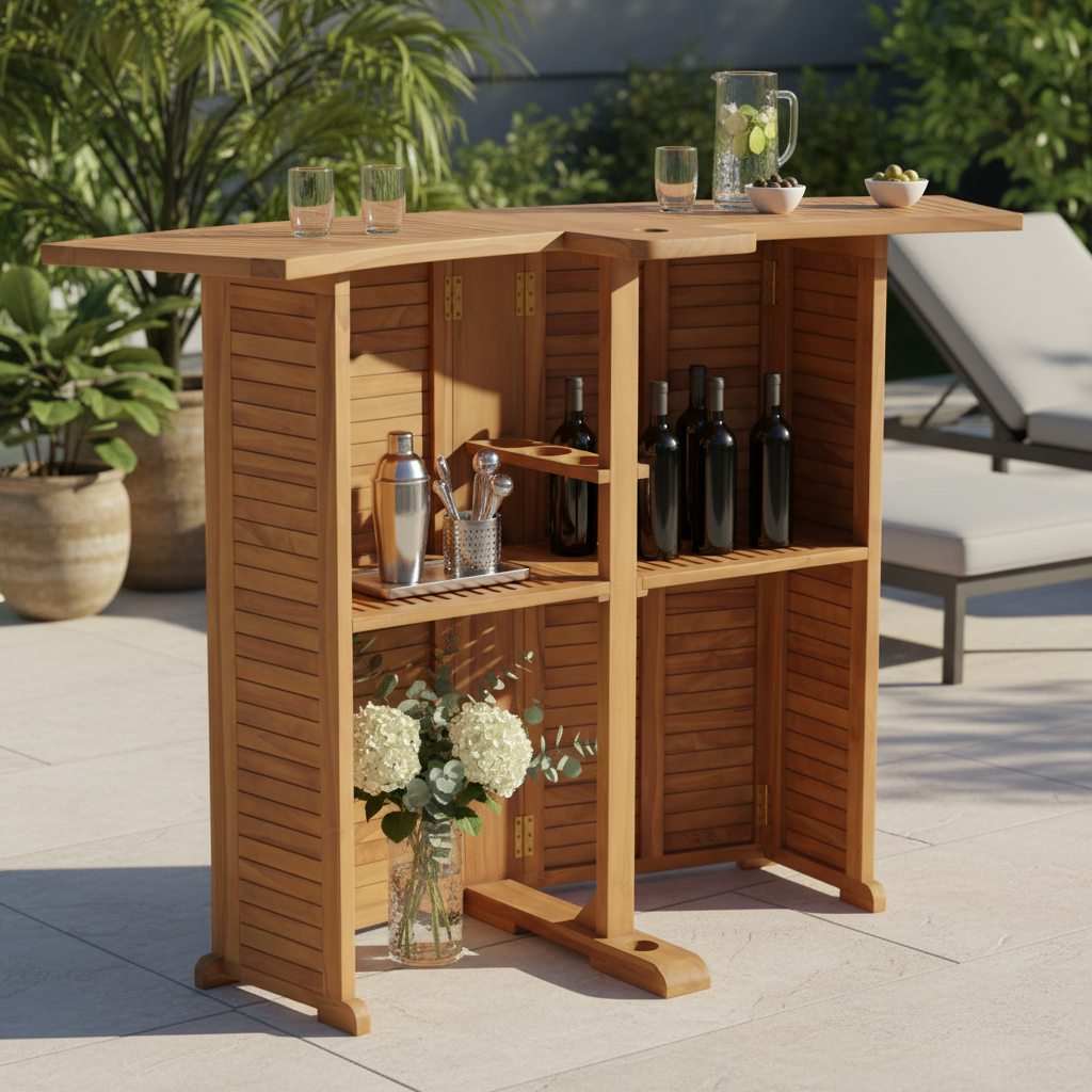 Houten bar met open planken - correct