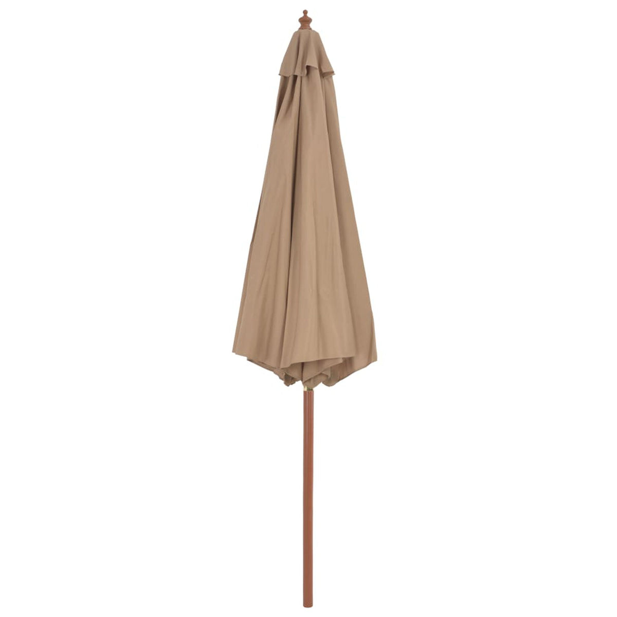 Parasol met houten paal Ø 300 cm in taupe – foto 3