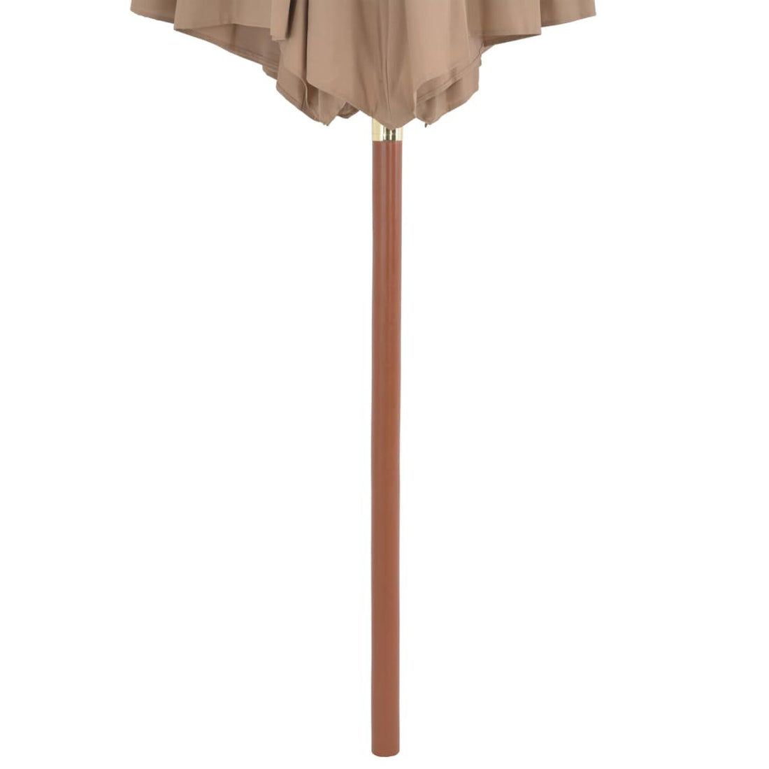 Parasol met houten paal Ø 300 cm in taupe – foto 4
