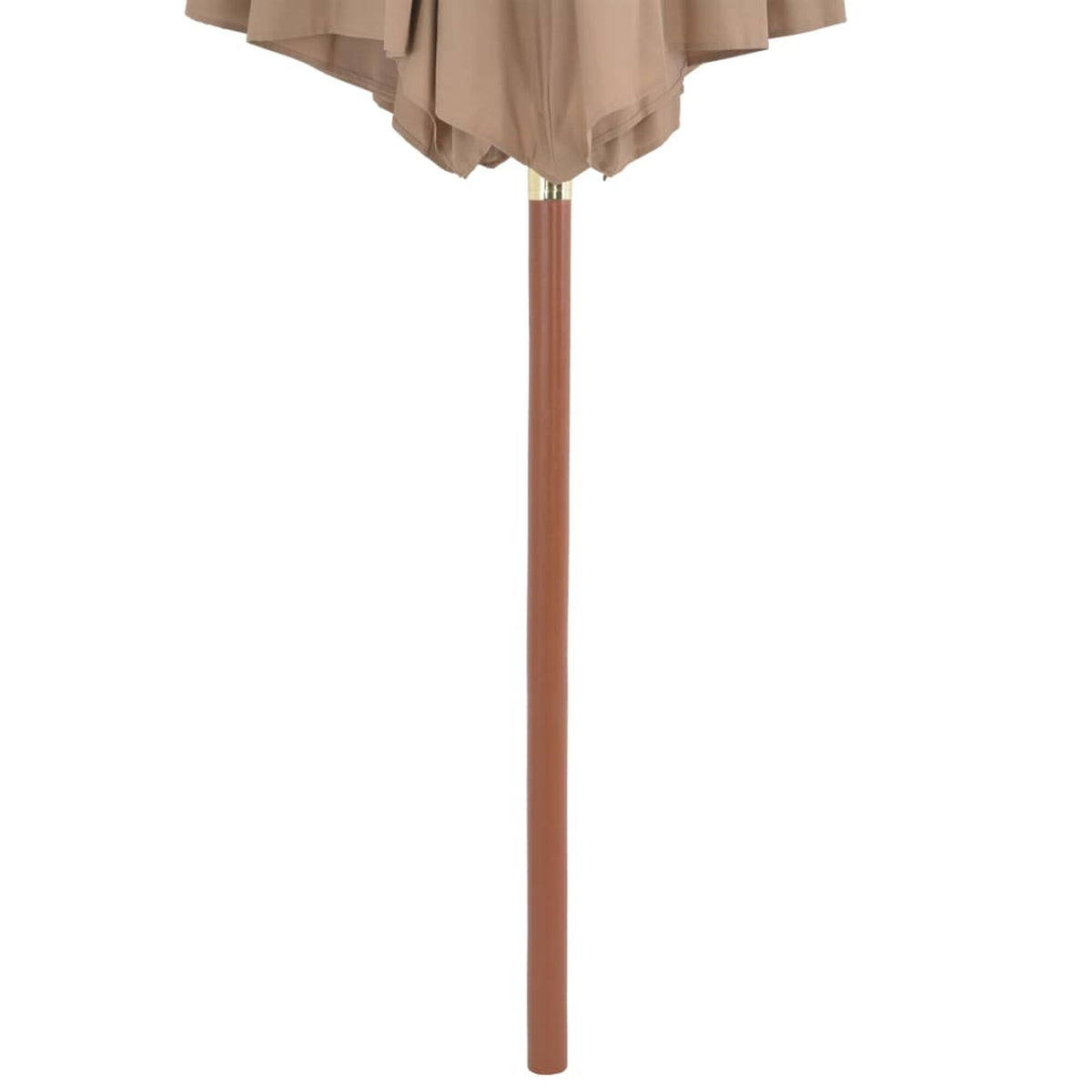 Parasol met houten paal Ø 300 cm in taupe – foto 4