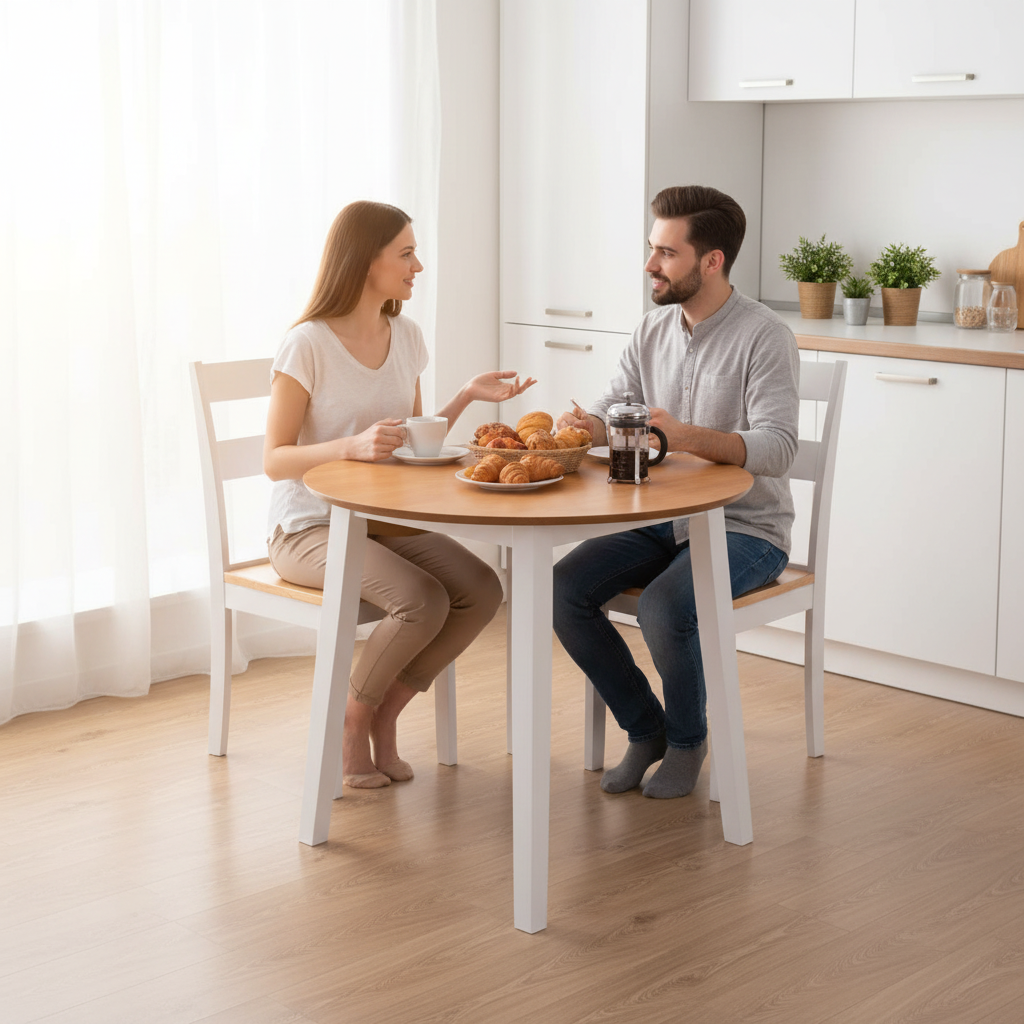 Inklapbare eethoek in keuken - ontbijt
