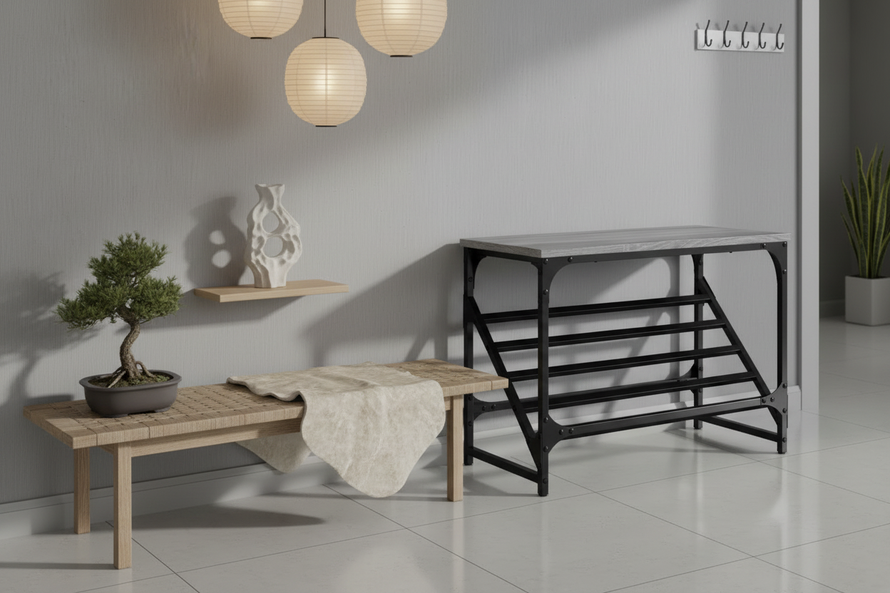 Japandi entree met Shovero