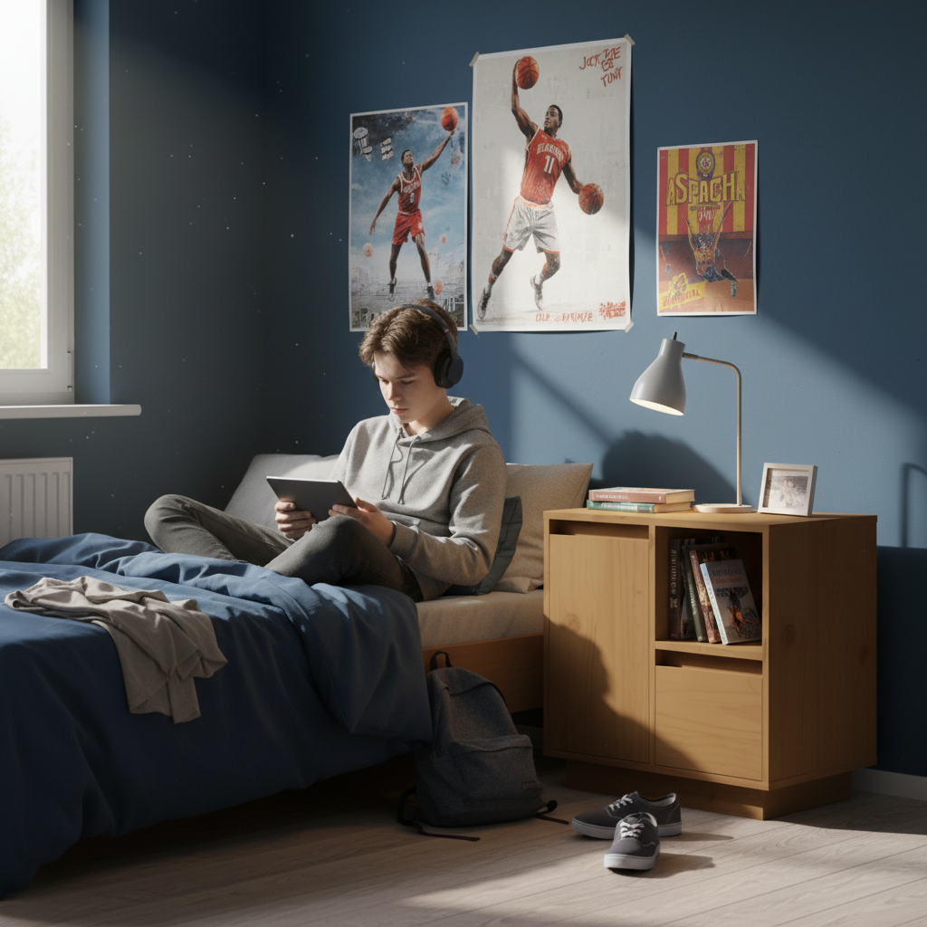 Jongenskamer honingbruin