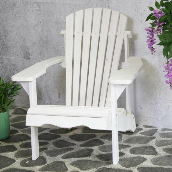 Détendez-vous avec style avec la chaise longue canadienne Jumbo en blanc - Adirondack