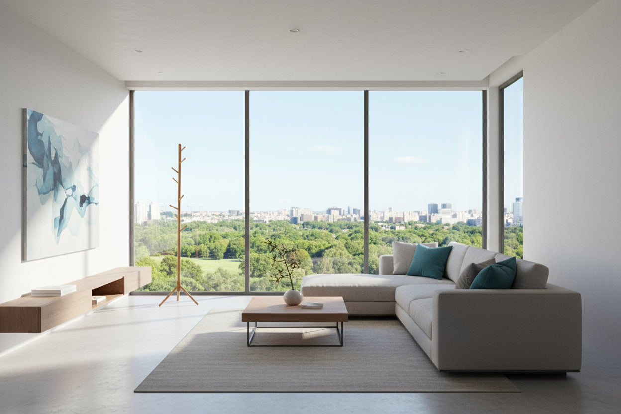 Beukenhouten kapstok met driepoot – minimalistisch design 37 × 37 × 170 cm