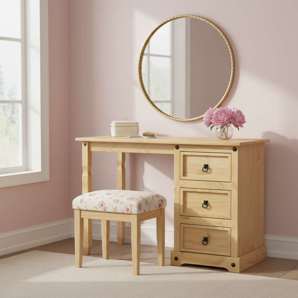 Kaptafel in meisjeskamer