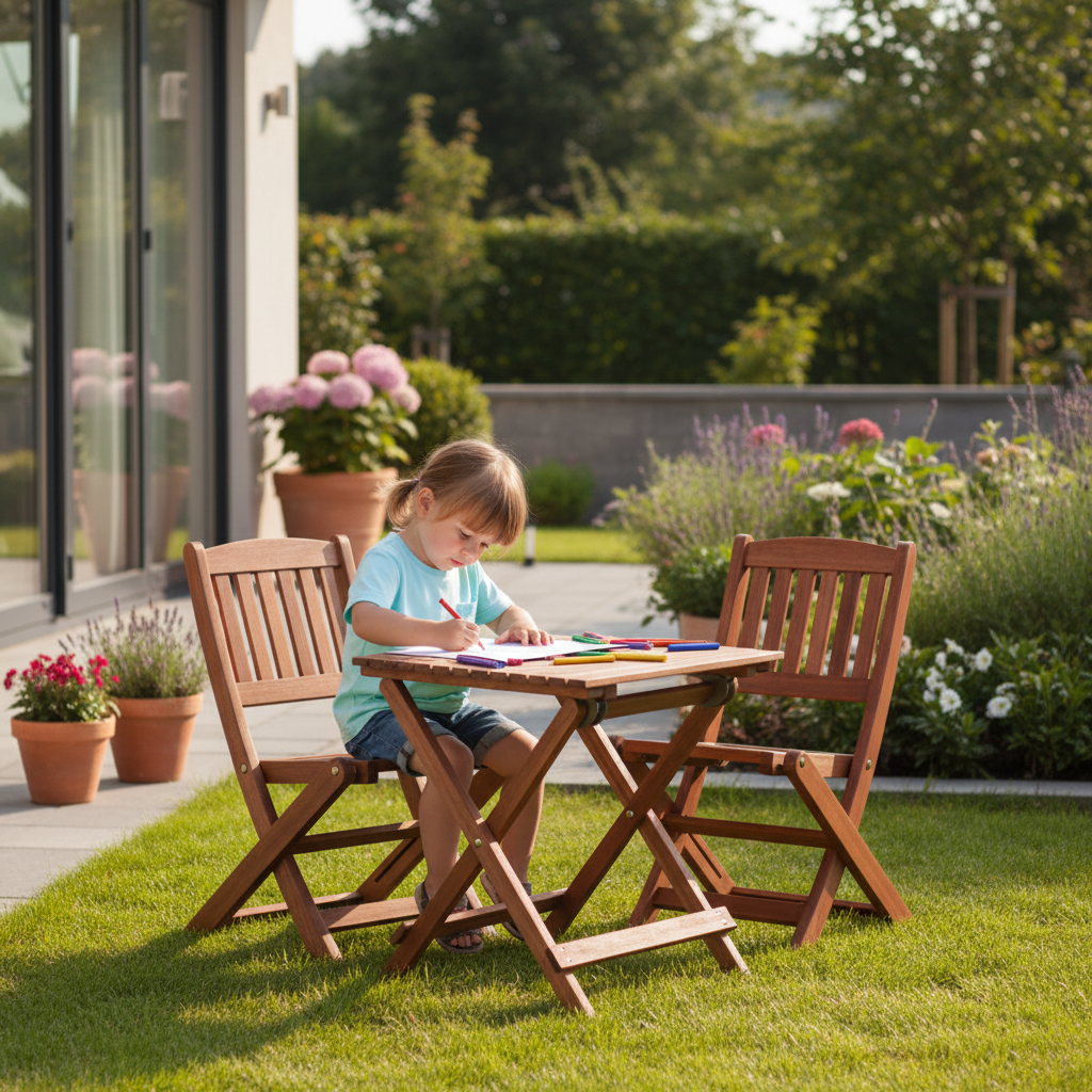 Kind tekent aan tafeltje