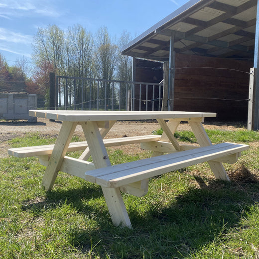 Kinderpicknicktafel 140 cm KING ® - Natuur - Tweede keuze – Vuren