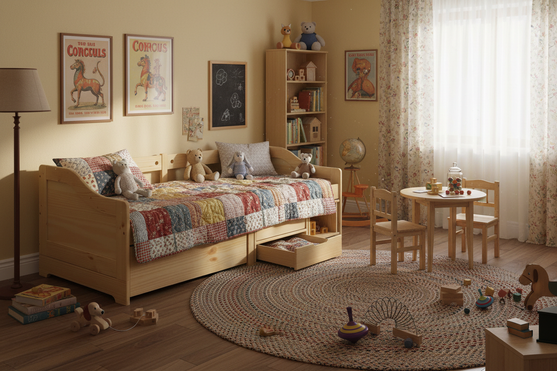 Kinderbed Azalea in vintage kamer