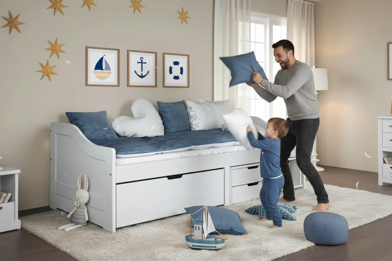 Kinderbed Azalea met kussengevecht