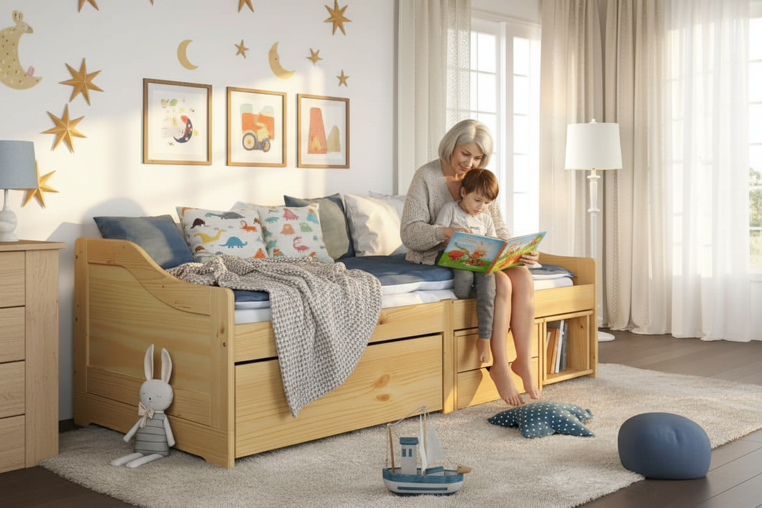 Kinderbed Azalea met oma en kleinkind