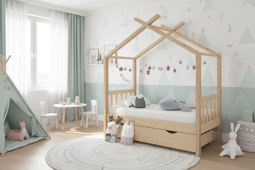 Kinderbed Droompluim wit zonder mensen