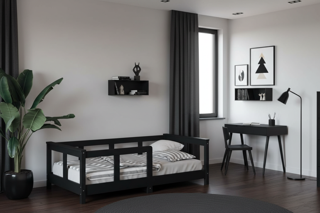 Kinderbed Milan zwart zonder mensen