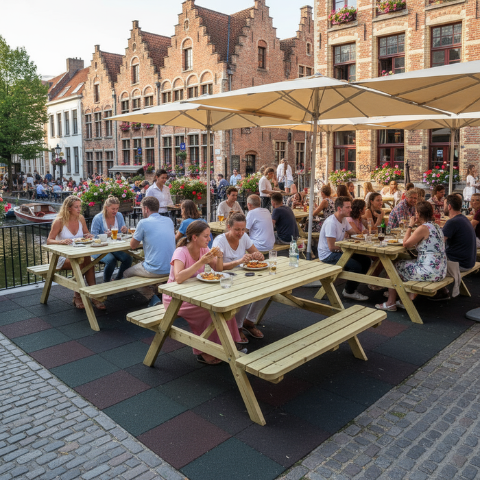 6-PACK Picknicktafel 140 cm KING ® / 4cm dikte