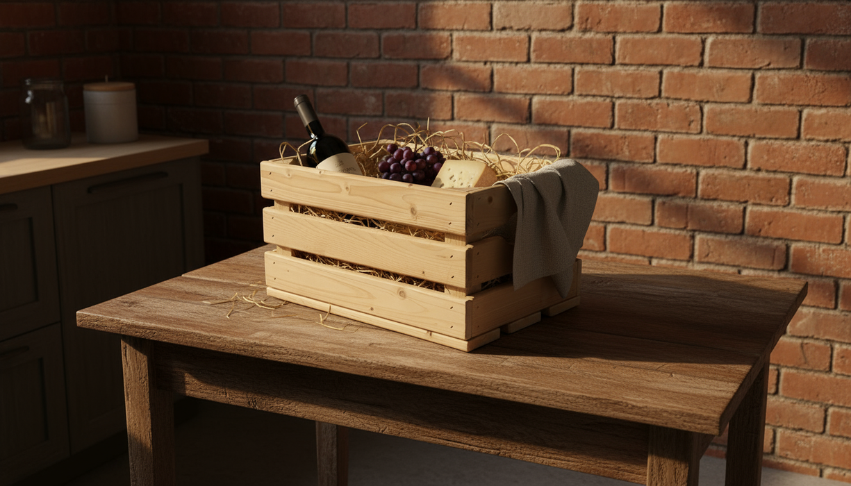 Houten kistje 30 × 40 × 22 cm — vurenhout