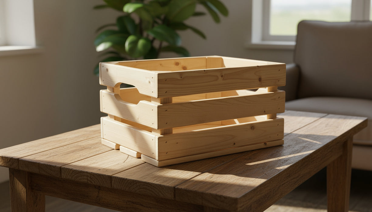 Houten kistje 30 × 40 × 22 cm — vurenhout