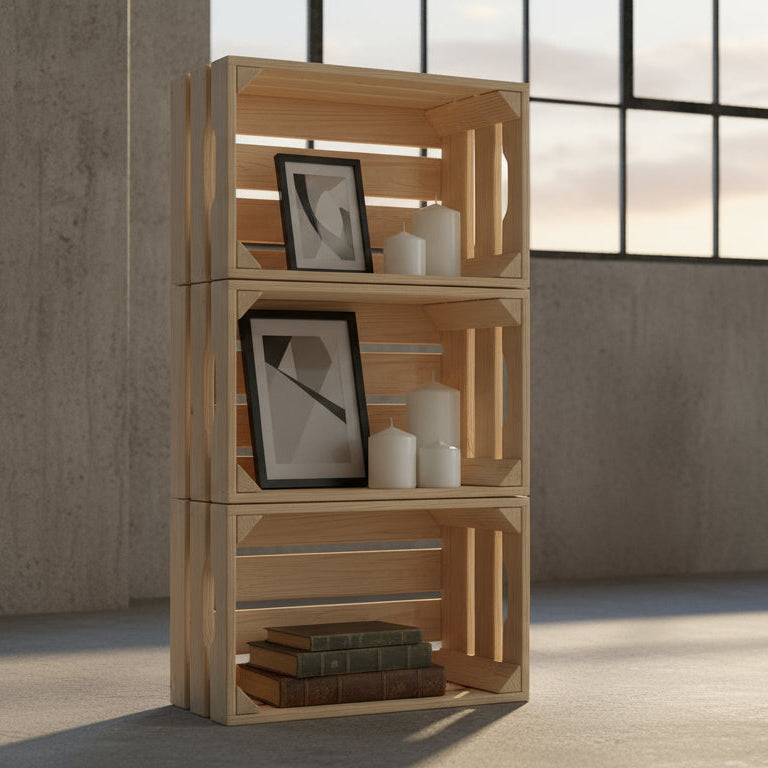 Houten kistje 30 × 40 × 22 cm — vurenhout – foto 6