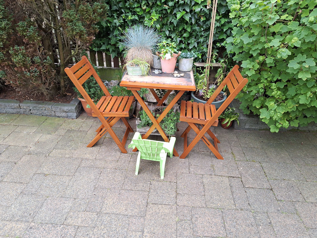 Hardhouten opklapbare bistroset Faro – gemonteerd geleverd – Acacia – foto 2