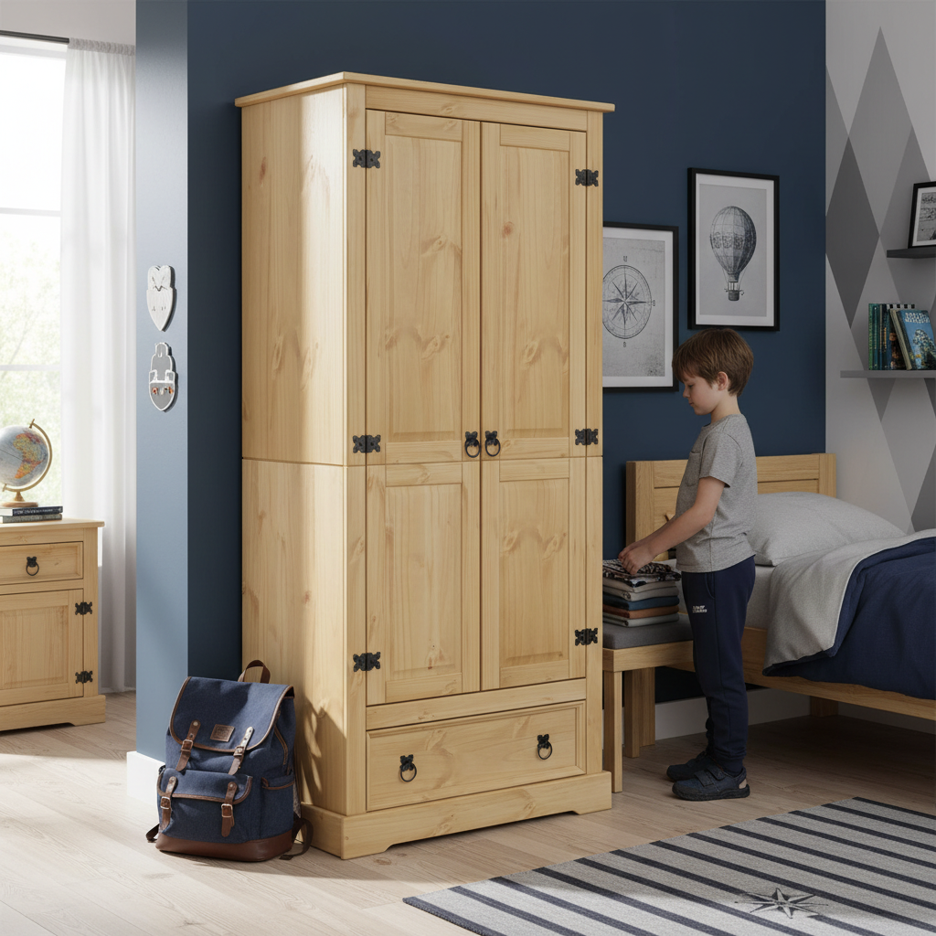 Kledingkast in jongenskamer