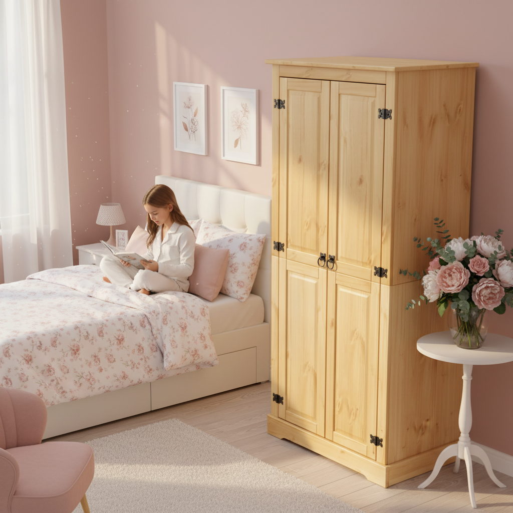 Kledingkast in meisjeskamer