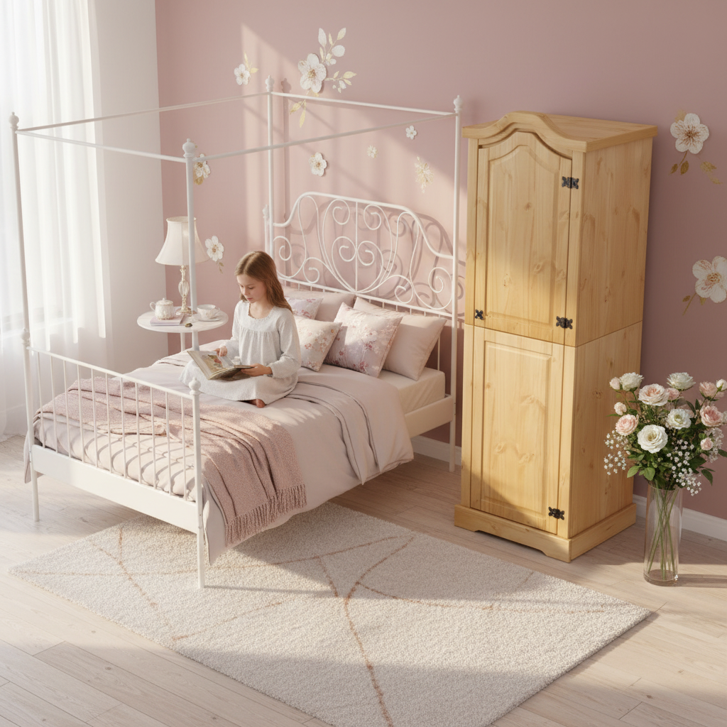 Kledingkast in meisjeskamer