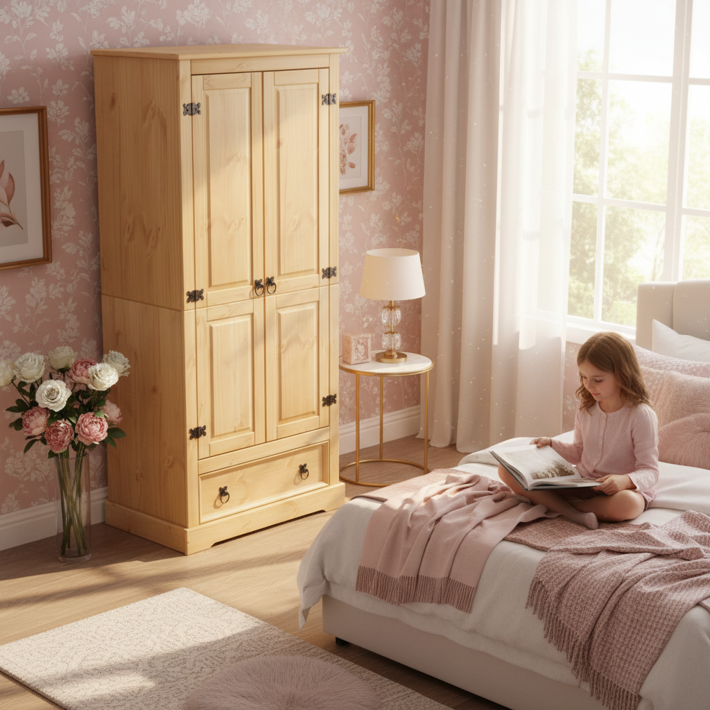 Kledingkast in meisjeskamer