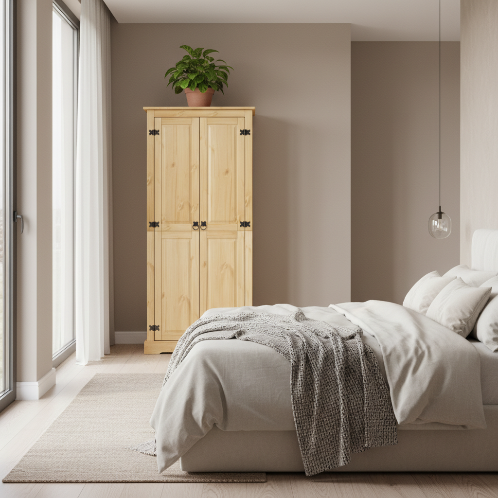 Kledingkast in moderne slaapkamer