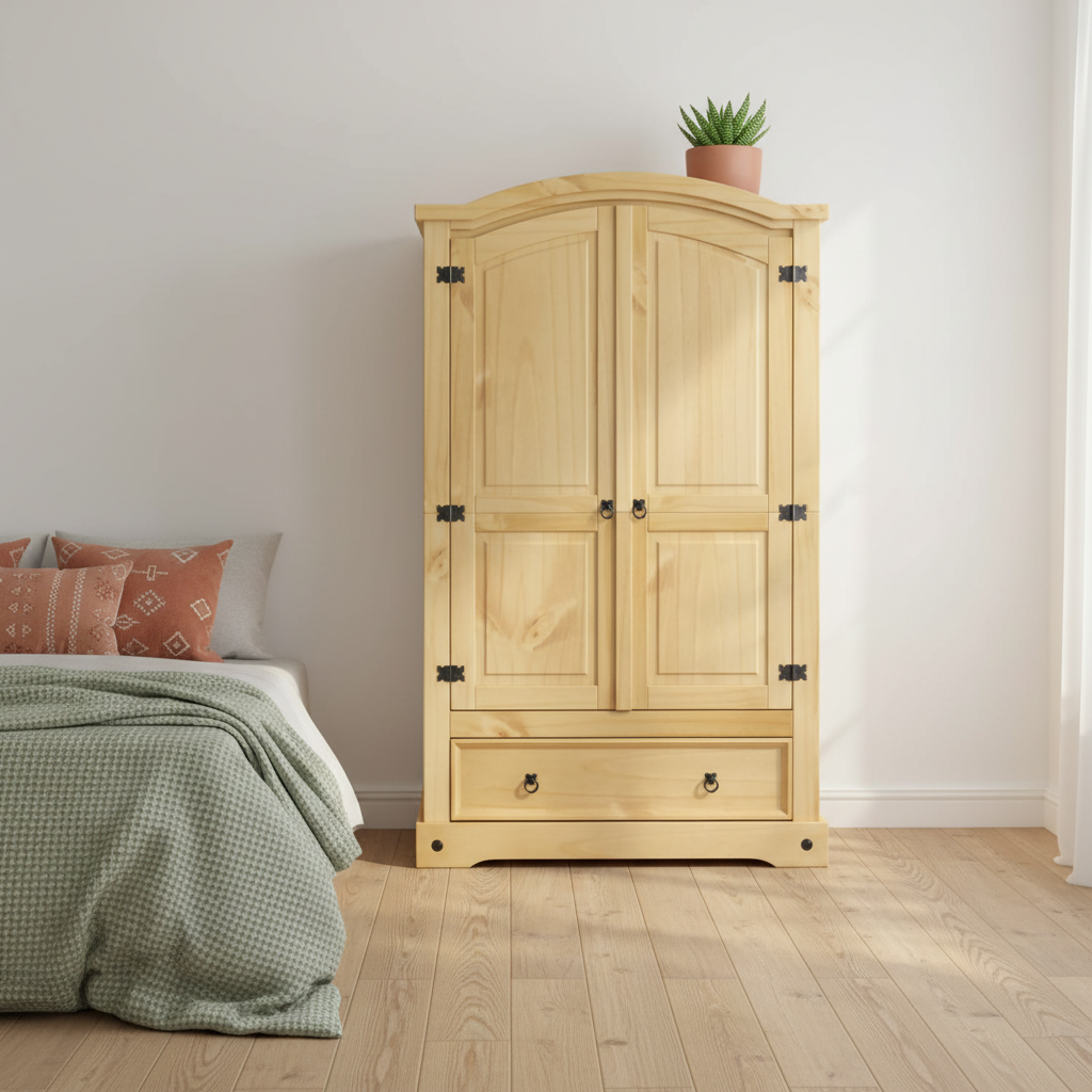 Kledingkast in Scandinavische setting