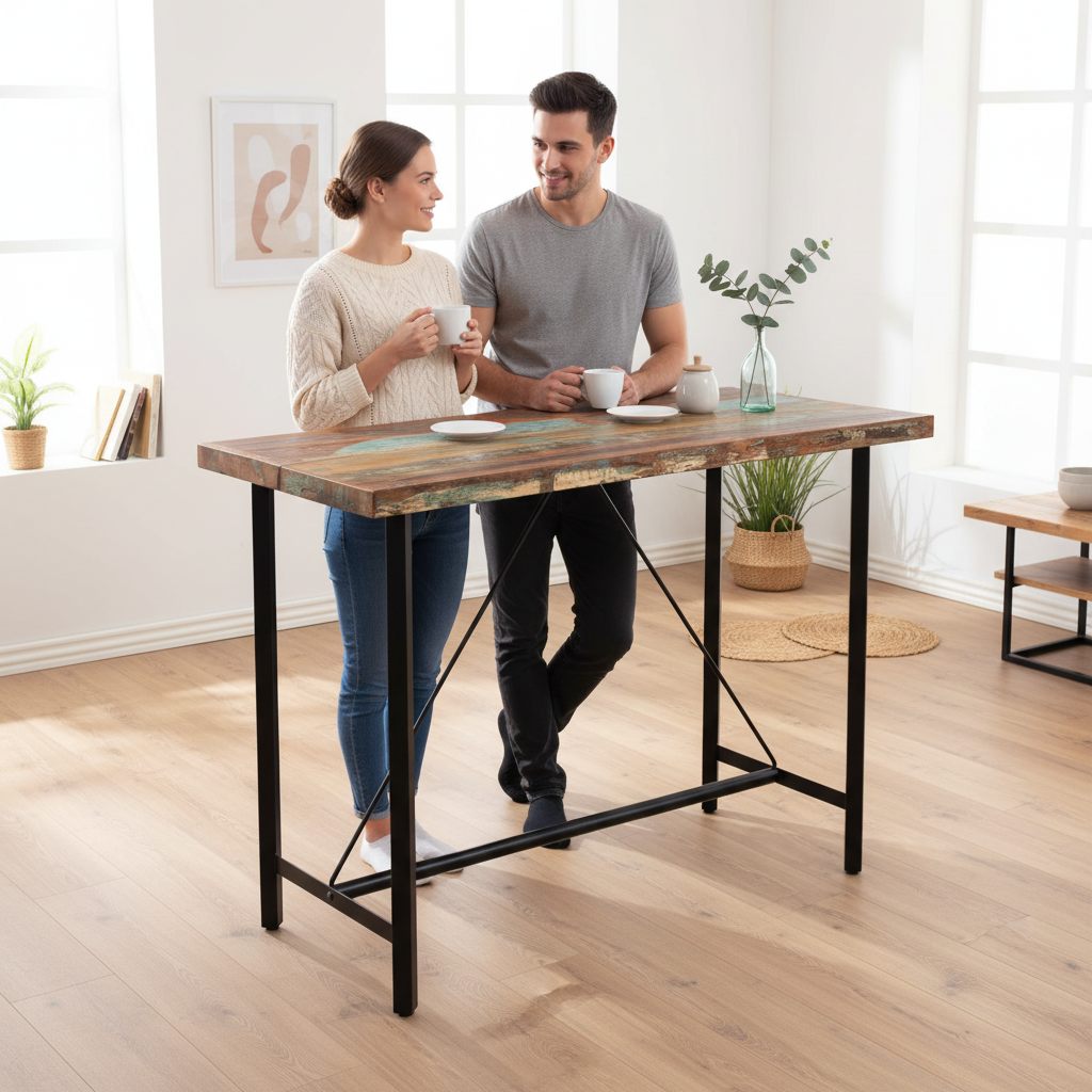 Koppel met koffie aan bartafel