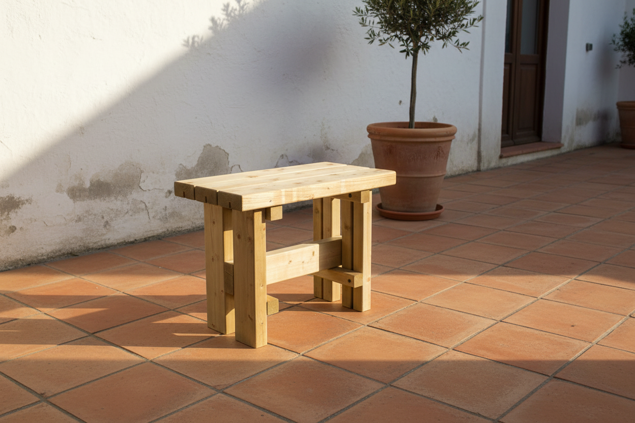 Krukbank terracotta tegels mediterraan