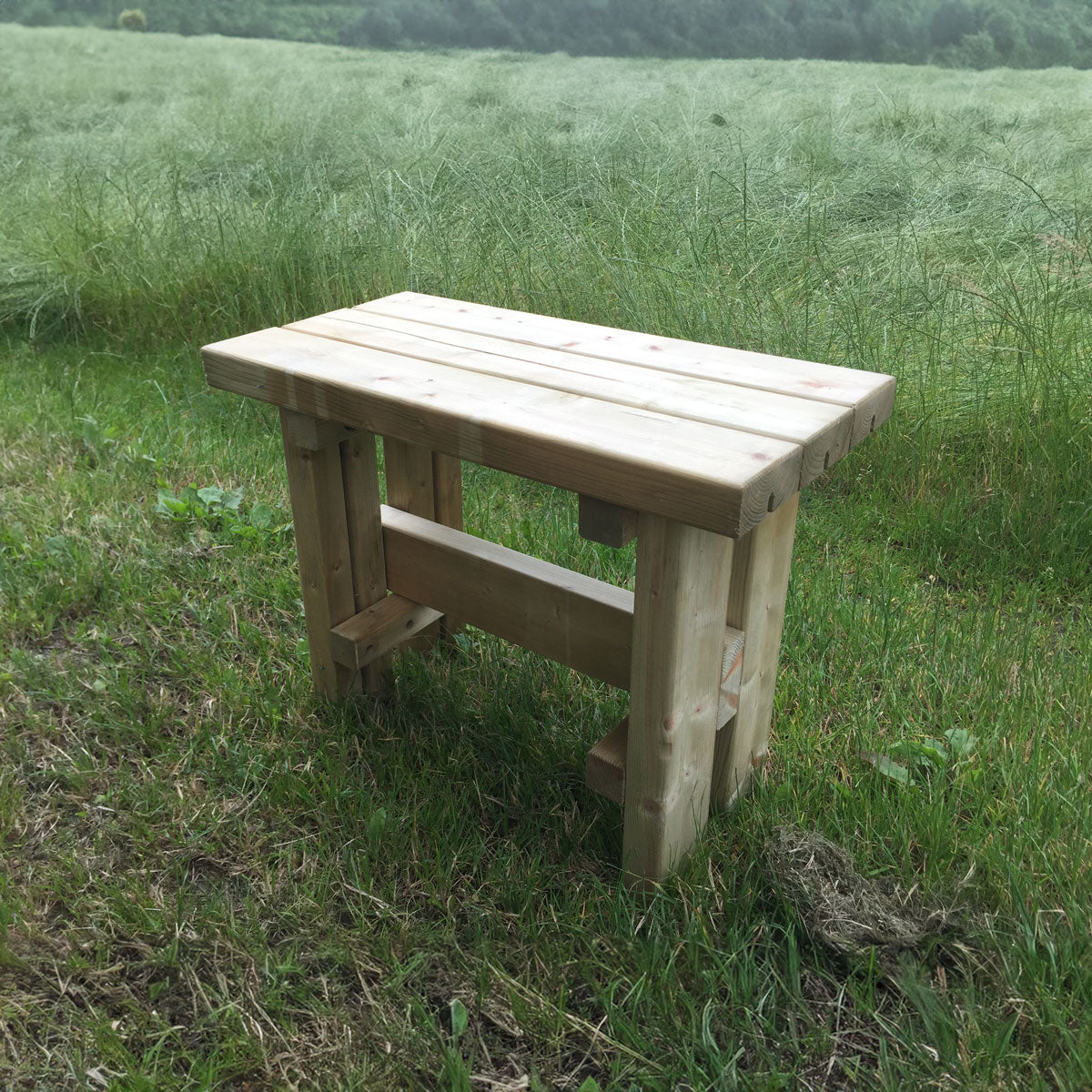 Krukbank - bijzet bankje in hout (KING ®) - tweede keuze