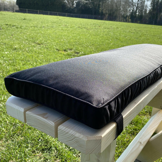 Picknicktafel kussen zwart 57cm.