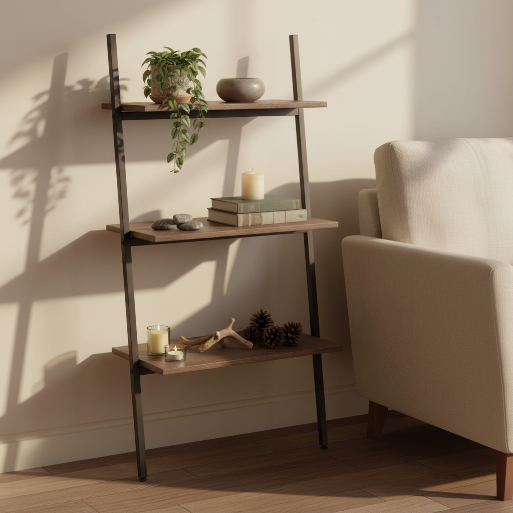 Ladderrek donkerbruin 116cm