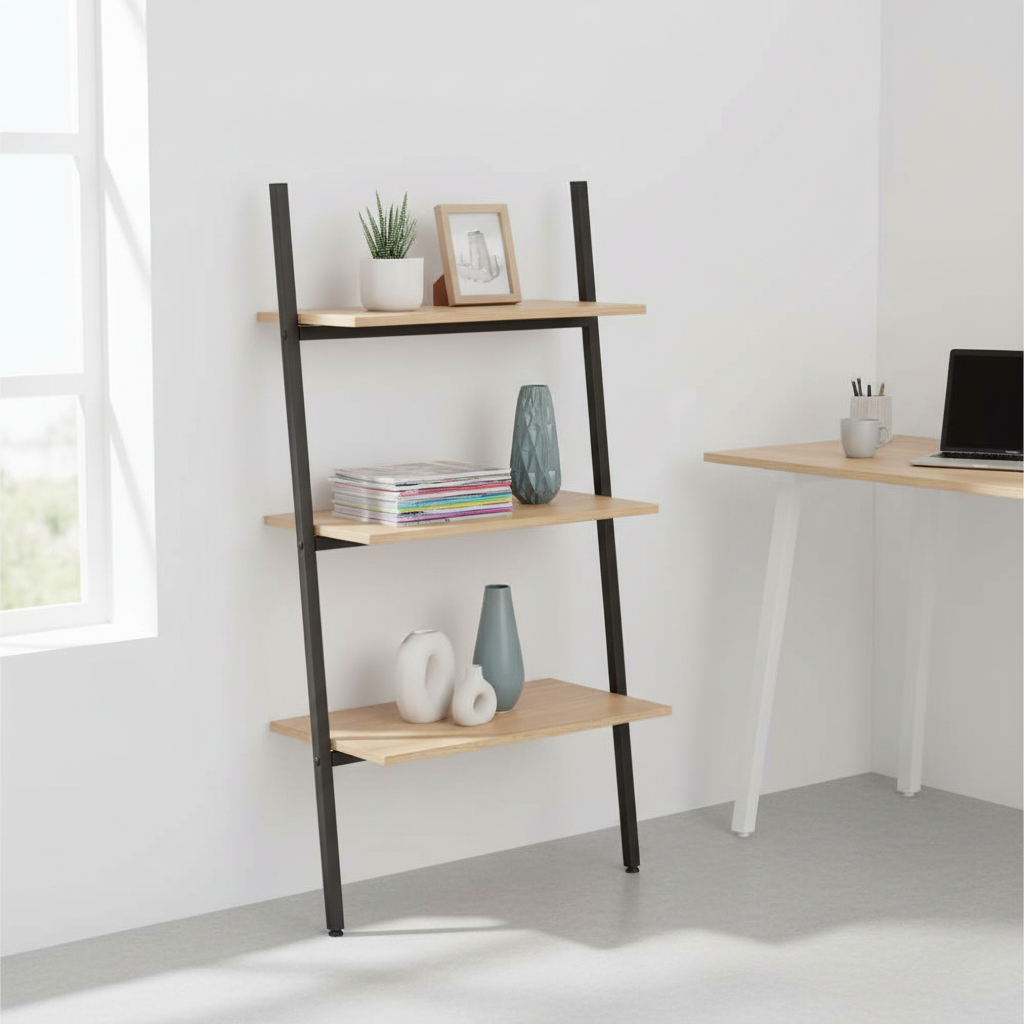 Ladderrek lichtbruin vrijstaand 116cm