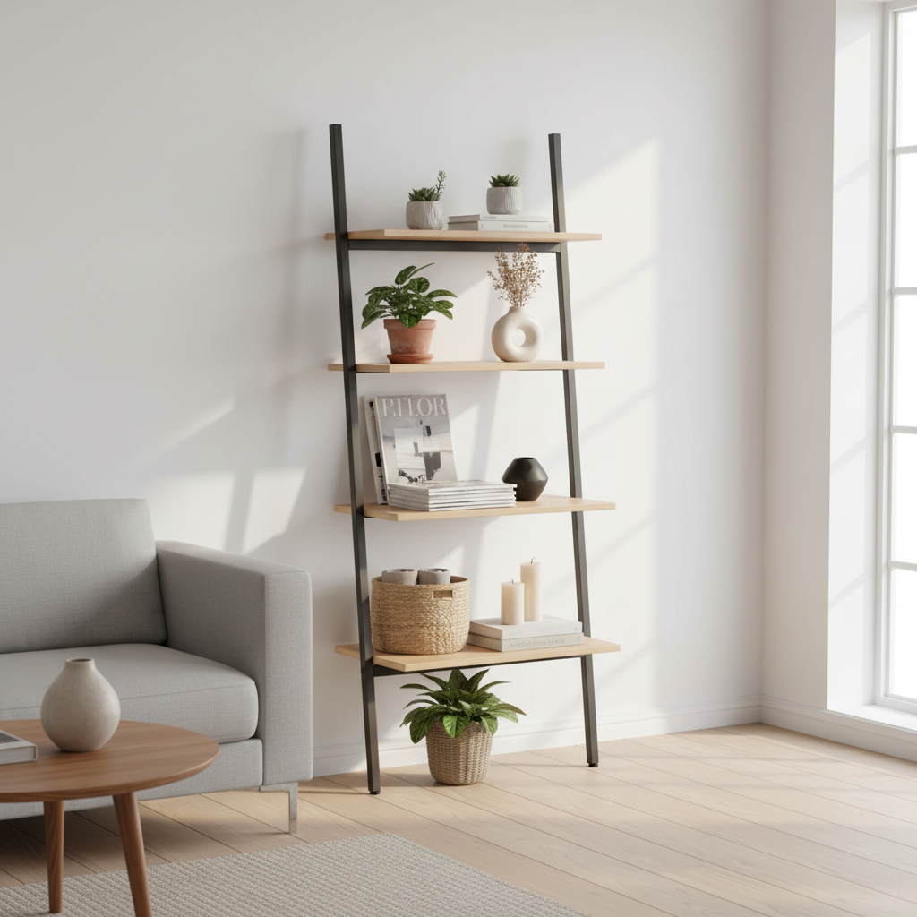 Ladderrek lichtbruin vrijstaand 150cm