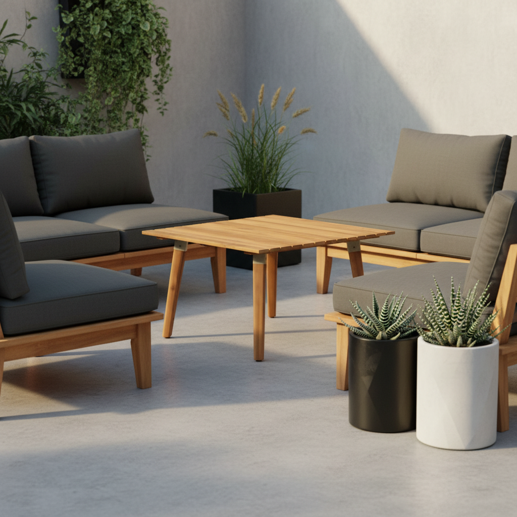 Lage tafel minimalistisch