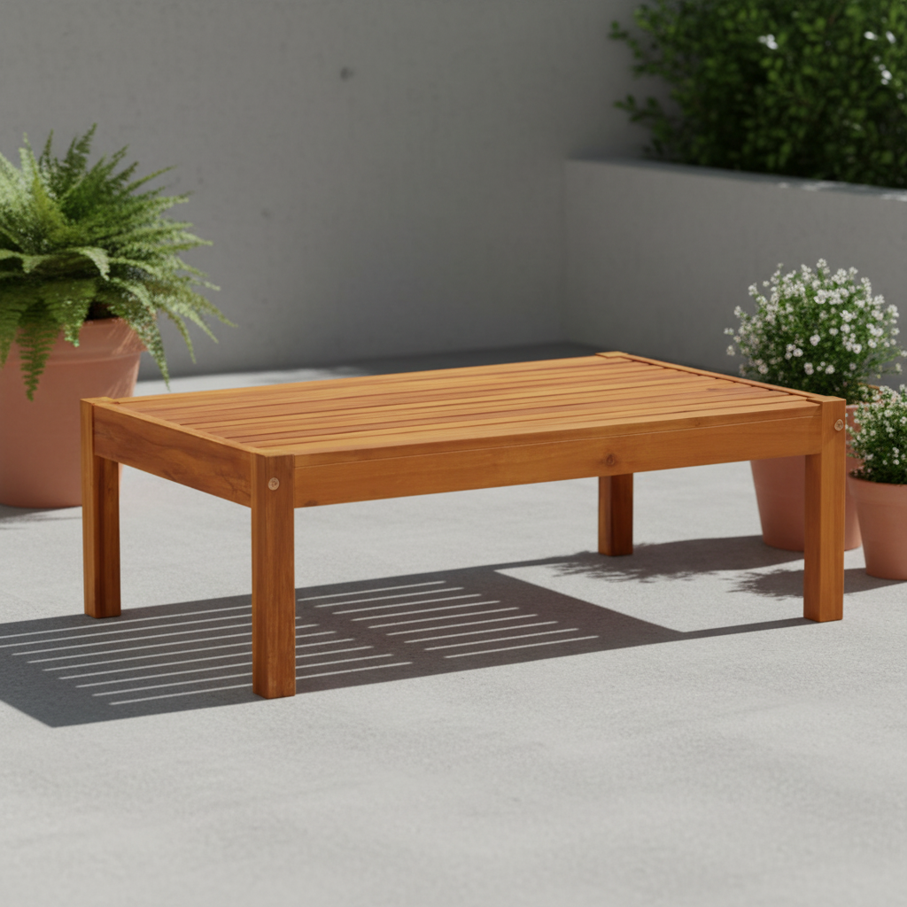 Lage tafel productfoto met planten