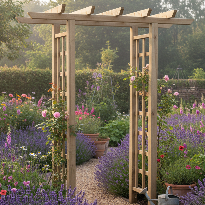 Landelijke cottage tuin setting