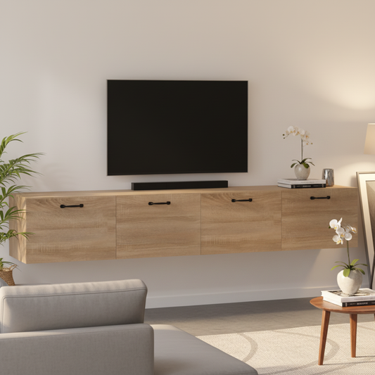 Lichte luxe woonkamer met TV