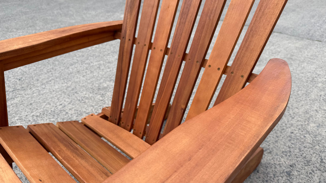 Hardhouten Adirondack stoel Tavira – houten relaxstoel met brede armleuningen – Acacia – foto 6